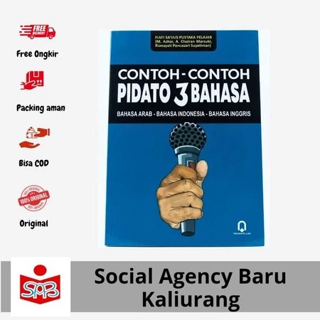 Buku Contoh Pidato 3 Bahasa Arab Indonesia Inggris Original Lengkap & Praktis