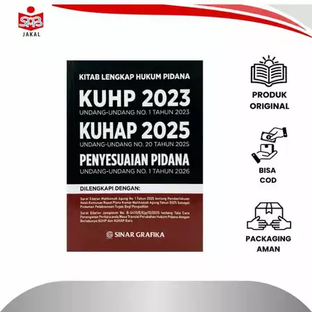 Buku Kitab Lengkap Hukum Pidana KUHP 2023 KUHAP 2025 – Sinar Grafika (ISBN 9786233912204)